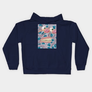 Ethereal Fungus - Blue Mushrooms Kids Hoodie